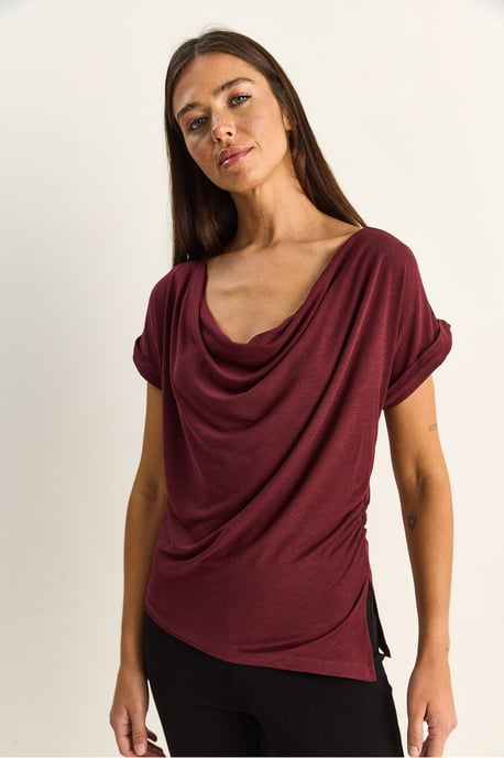 Kraagloze Drapé Blouse - Image 6
