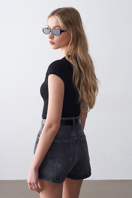 Slim Fit Crop Jersey Top - Image 2