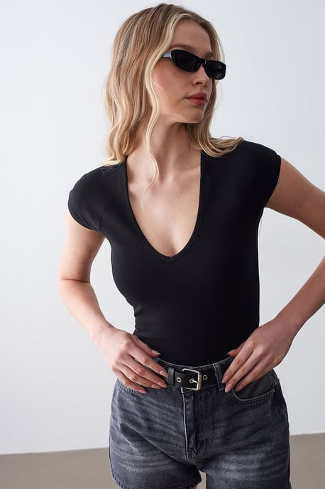 Slim Fit Crop Jersey Top - Image 4