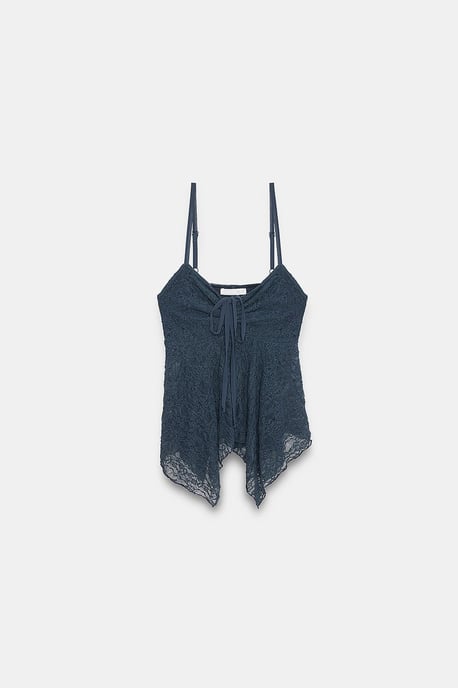 Kant strikvoorzijde mouwloze blouse - Image 5