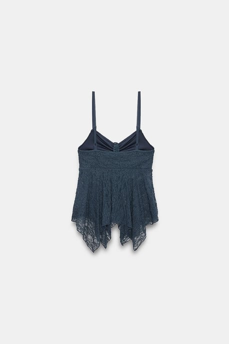 Kant strikvoorzijde mouwloze blouse - Image 6