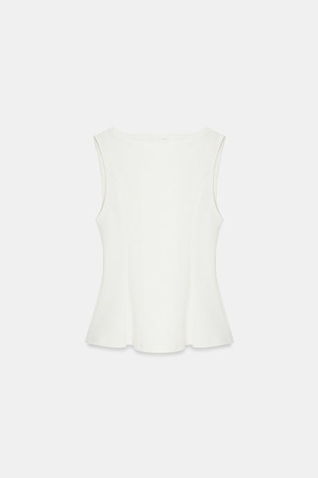 Fitted Sleeveless Peplum Blouse - Image 5