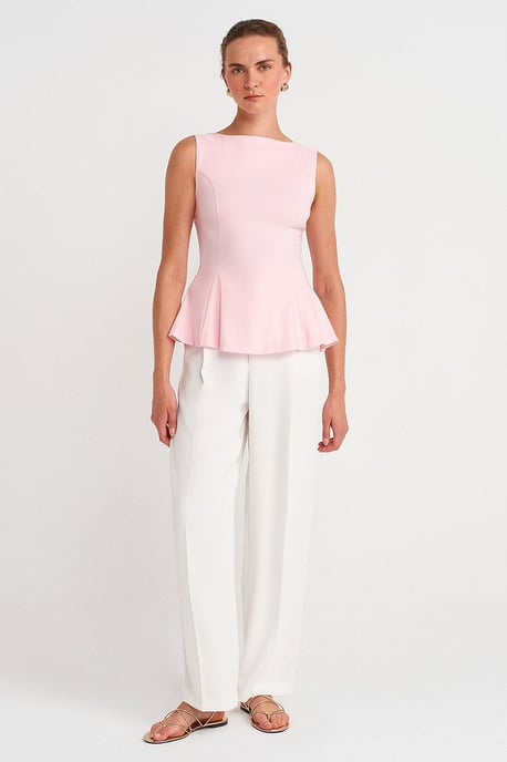 Aansluitende Naadloze Peplum Top - Image 4
