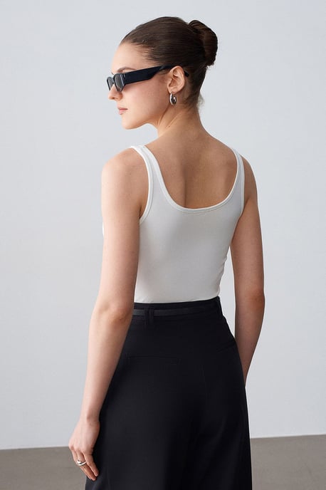 Mouwloze Slim Fit Jersey Blouse - Image 2
