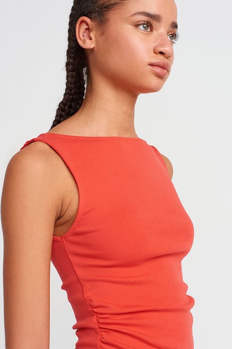 Mouwloze Boothals Jersey Blouse - Image 3