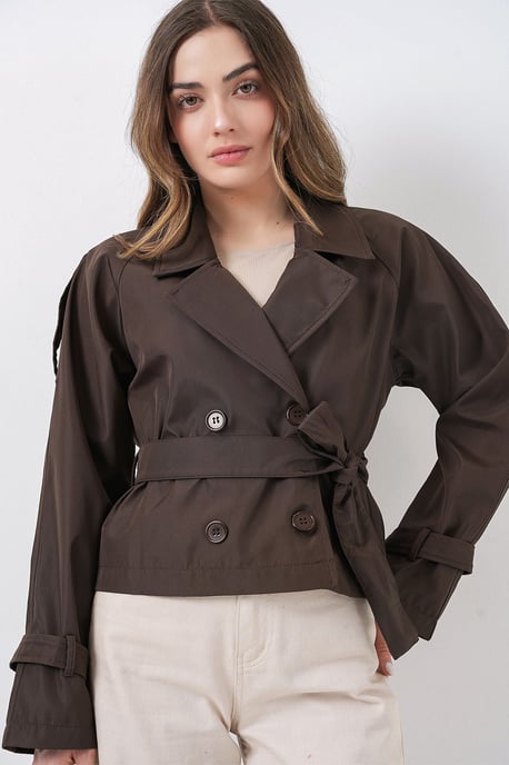 Kort bälte Trench Coat - Image 1