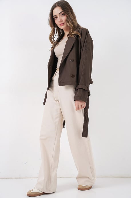 Kort bälte Trench Coat - Image 2