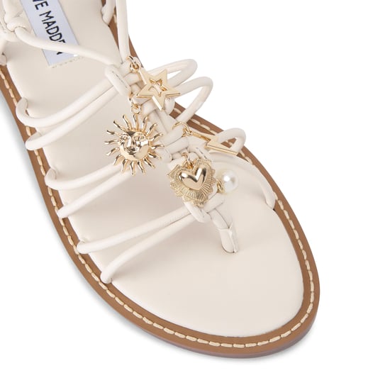 La Charmer White Sandals - Image 4