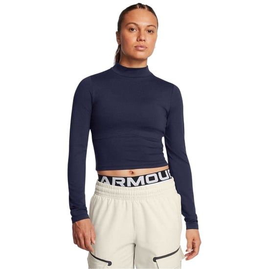Under Armour Womens/Ladies Meridian Mock Neck Slim T-Shirt (Blue) - Image 3