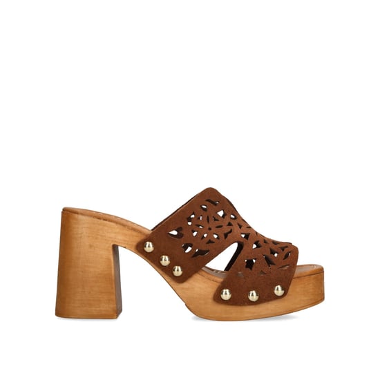 Suede Sunkissed Brown Mules - Image 1
