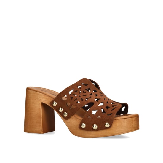 Suede Sunkissed Brown Mules - Image 4
