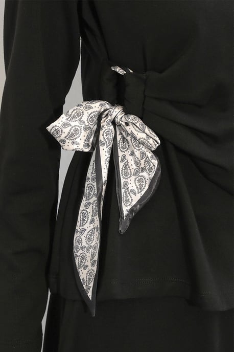 Long Sleeve Blouse And Wide-leg Skirt Coord - Image 5