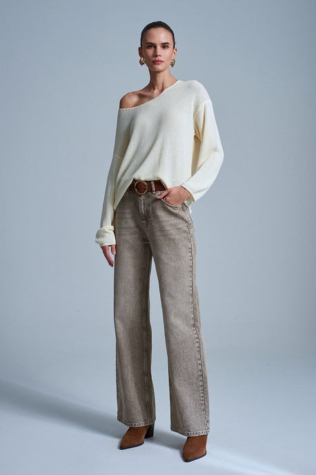 Women's Ribbed Boat-Neck Knit Sweater - Image 5