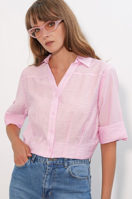 Oversized Crop Shirt - Image 3