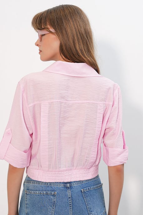Oversized Crop Shirt - Image 6