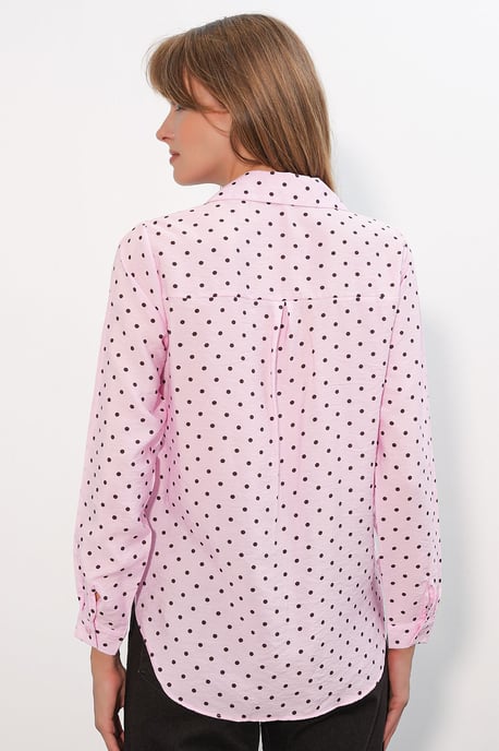 Overmaatse Geprinte Stipjes Woven Shirt - Image 6