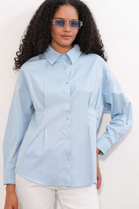 Fitted Poplin Overhemd Met Knopen Voorzijde - Image 4