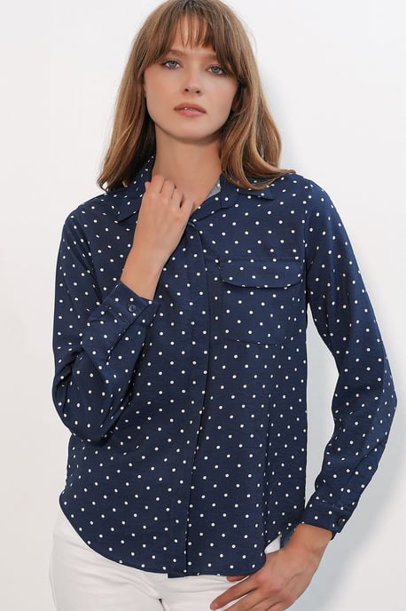 Oversized Gestipte Geweven Shirt - Image 3