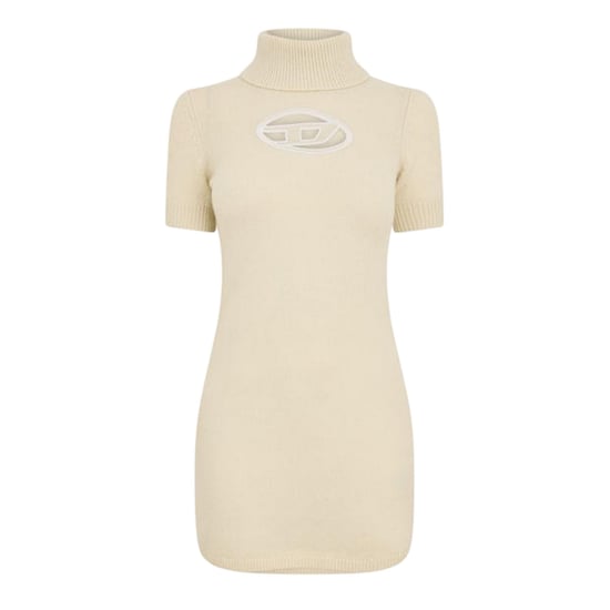 Diesel Dames Argaret mini-jurk met col en strakke pasvorm (Zilvergroen) - Image 1