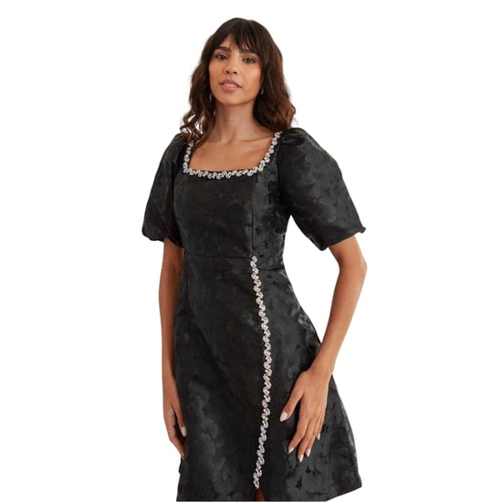 Lovedrobe Jacquard-feestjurk voor dames (Zwart) - Image 3