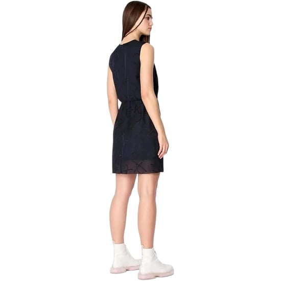 Armani Exchange Dames/Dames Mouwloze Mini Jurk (Marine) - Image 3