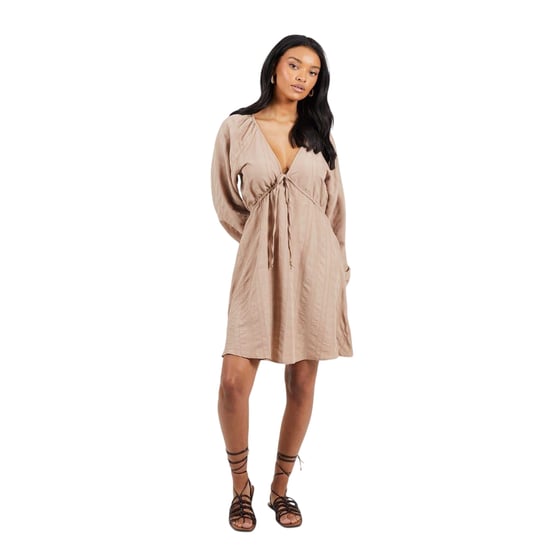 Brave Soul Dames/Dames A-lijn Mini Jurk (Taupe) - Image 1