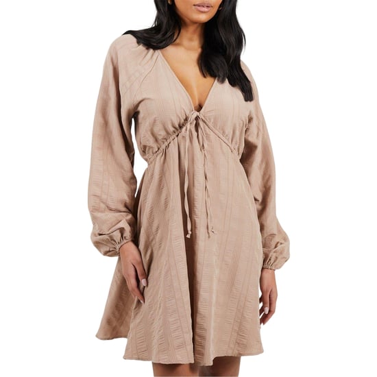 Brave Soul Dames/Dames A-lijn Mini Jurk (Taupe) - Image 2