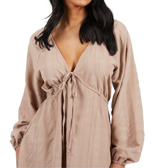 Brave Soul Dames/Dames A-lijn Mini Jurk (Taupe) - Image 4