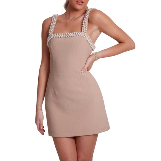 Odd Muse Dames/Dames Ultieme Parel Mini Jurk (Kameel) - Image 2