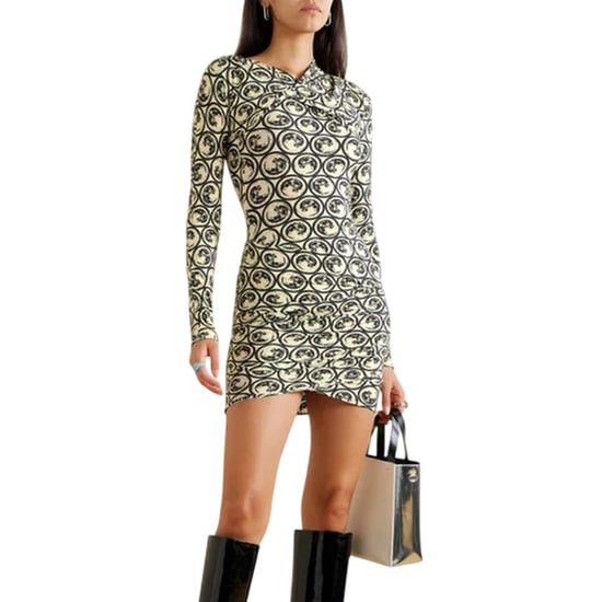 Off White Dames/Dames Mini Jurk met Alles-Over Print (Wit/zwart afdrukken) - Image 1
