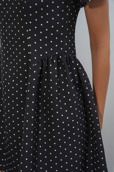 Polka Dot A-Line Mini Dress - Image 5
