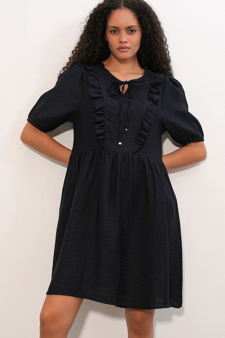 Vrouwen A-lijn Mini Smock Jurk - Image 2
