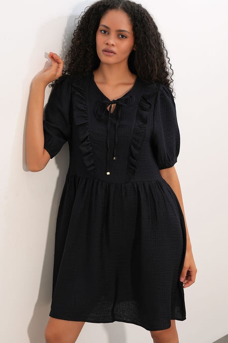 Vrouwen A-lijn Mini Smock Jurk - Image 3