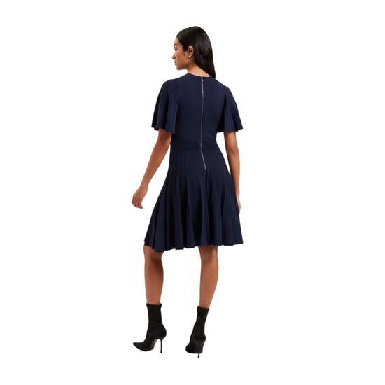 Ted Baker Womens/Ladies Knitted Crew Neck Flutter Skater Dress (Navy) - Image 3