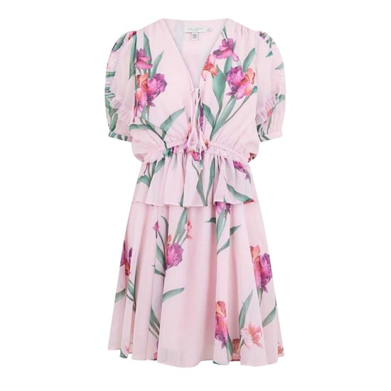 Ted Baker Dames/Dames Geweven A-lijn Mini Jurk (Roze) - Image 1