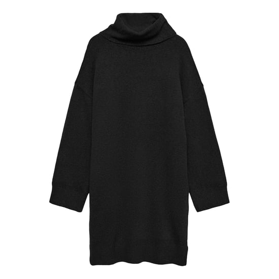 Vero Moda Gebreide jurk met col voor dames (Zwart) - Image 2