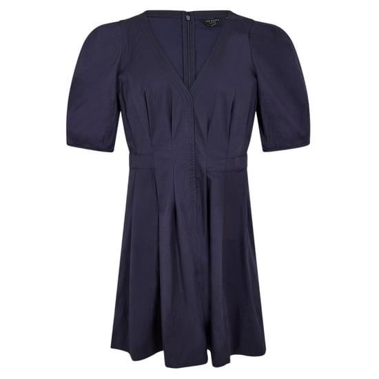 Ted Baker Mini-jurk met V-hals en pofmouwen voor dames (Marine) - Image 2