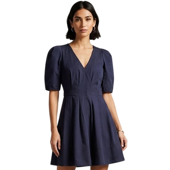 Ted Baker Mini-jurk met V-hals en pofmouwen voor dames (Marine) - Image 4