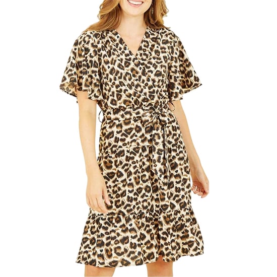 Mela London Womens/Ladies Leopard Print V Neck Skater Dress (Brown) - Image 3