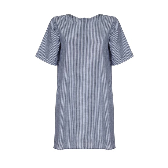 Yumi Womens/Ladies Relaxed Round Neck Tunic Dress (Blue) - Image 1