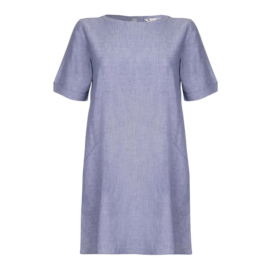 Yumi Womens/Ladies Chambray Tunic Dress (Light Blue) - Image 1