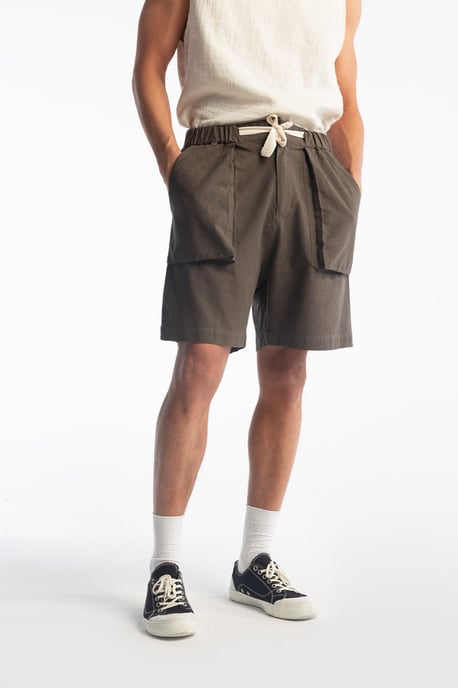 Regular Fit Linnenmix Trekkoord Taille Shorts - Image 2