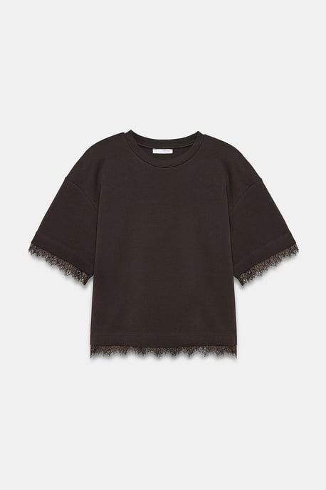 Kvinnors T-shirt med rund hals i bomull och elastan - Image 5
