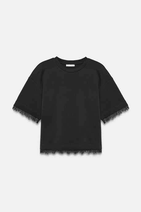 Kvinnors T-shirt med rund hals i bomull och elastan - Image 5