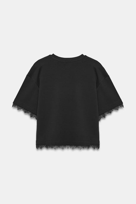 Kvinnors T-shirt med rund hals i bomull och elastan - Image 6