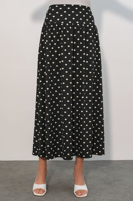 Hoge Taille Polkadot Maxi Rok - Image 2