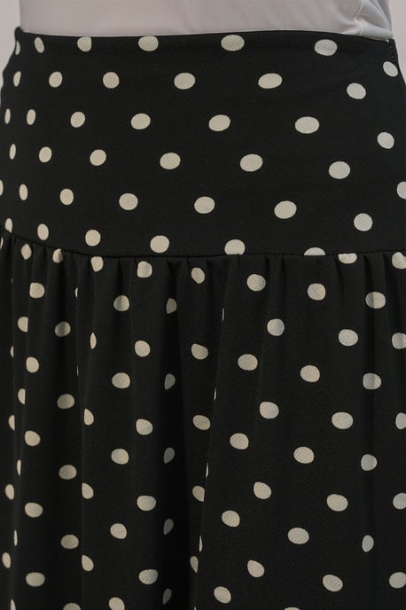 Hoge Taille Polkadot Maxi Rok - Image 6