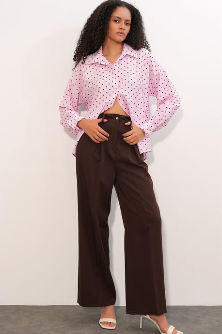 Oversized Polka Dot Crêpe Shirt - Image 2