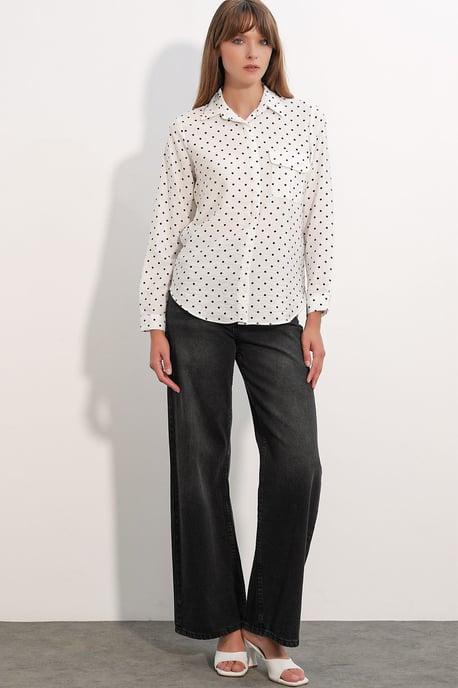Oversized Gestreepte Woven Shirt - Image 2
