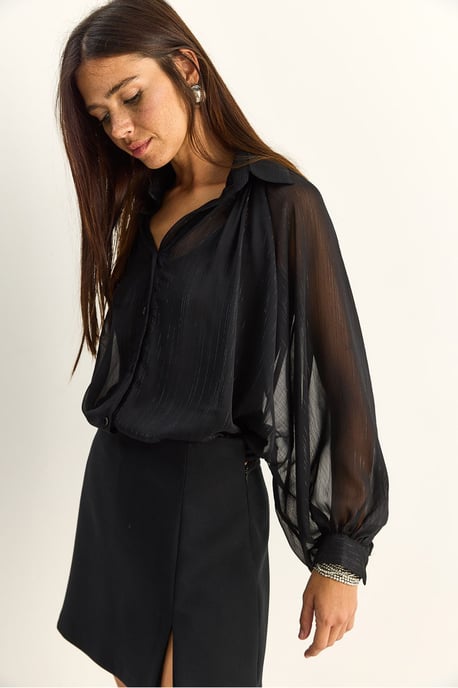 Losse Katoenen Chiffon Shirt - Image 2